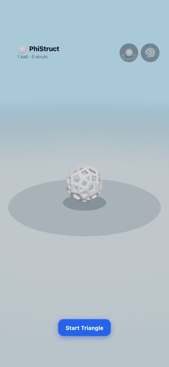 Empty connector ball with glowing holes ready for the first strut