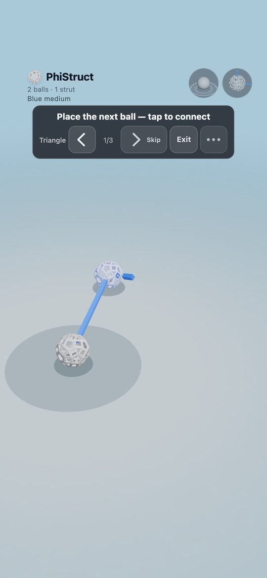 Guided build with the next hole highlighted